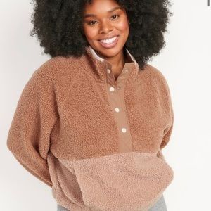 Two-Tone Sherpa Jacket Size Large